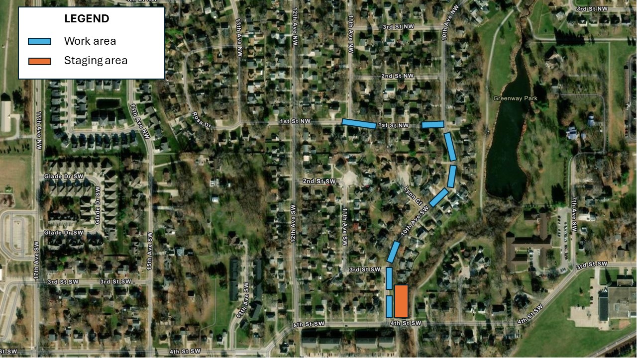 10th Ave Water Main Replacement Map
